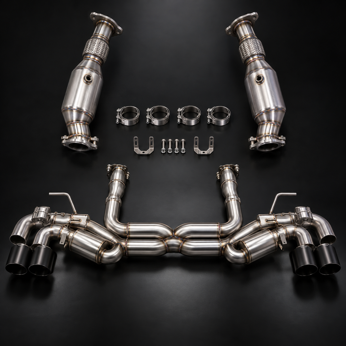 S&S C8 Stingray F1 Titanium Cat-back Exhaust +HFC