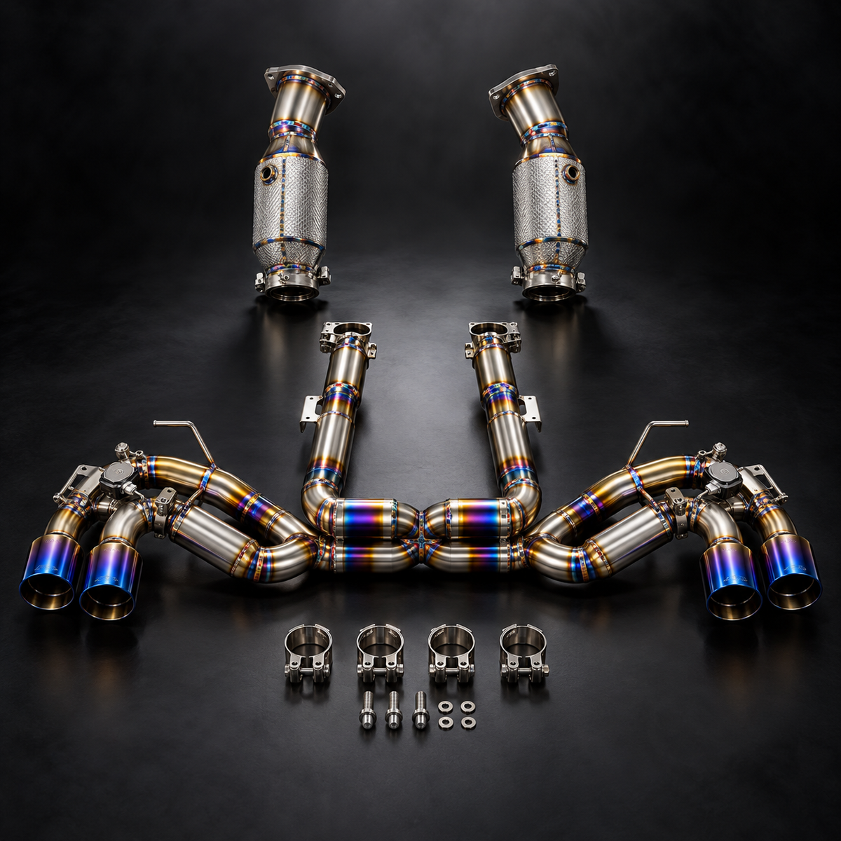 S&S C8 Stingray F1 Titanium Cat-back Exhaust +HFC
